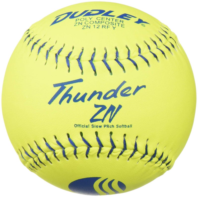 DUDLEY 12"" USSSA Thunder ZN Slowpitch Classic M Stamp Softball - 12 pack - Image 1